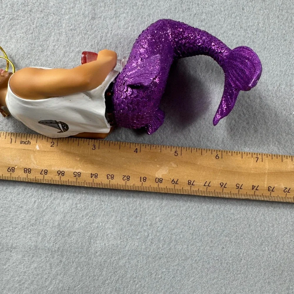 December Diamonds 2015 Frisco Merman Retired Ornament Purple Glitter #55-90855